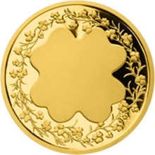 Náhled Reverzní strany - Zlatý dukát Čtyřlístek pro štěstí s personifikací