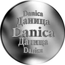 Náhled Reverzní strany - Slovenská jména - Danica - velká stříbrná medaile 1 Oz