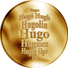 Náhled Reverzní strany - Česká jména - Hugo - zlatá medaile