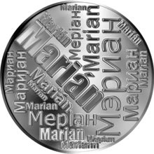 Náhled Reverzní strany - Česká jména - Marián - velká stříbrná medaile 1 Oz