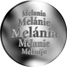 Náhled Reverzní strany - Slovenská jména - Melánia - velká stříbrná medaile 1 Oz