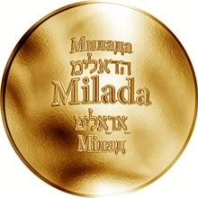 Náhled Reverzní strany - Česká jména - Milada - zlatá medaile