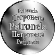 Náhled Reverzní strany - Slovenská jména - Petronela - velká stříbrná medaile 1 Oz