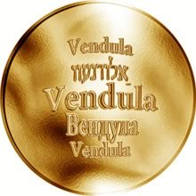 Náhled Reverzní strany - Česká jména - Vendula - zlatá medaile