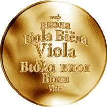 Náhled Reverzní strany - Česká jména - Viola - zlatá medaile