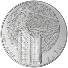 Náhled Averzní strany - Stříbrná investiční medaile Statutární město Zlín