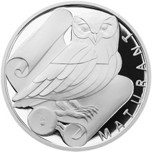 Náhled Averzní strany - Stříbrná titulární medaile Maturant s personifikací