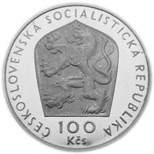 Náhled Averzní strany - 1976 - Proof - 100 Kčs - Viktor Kaplan