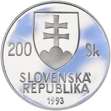 Náhled Reverzní strany - 200Sk 1993/Ján Kollár - 200. výročí narození b.k.
