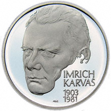 Náhled Reverzní strany - 200Sk 2003/ Imrich Karvaš - 100. výročí narození Proof