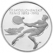 Náhled Reverzní strany - 1993 - B.K. - 500 Kčs - ČS Tenis