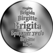 Náhled Reverzní strany - Česká jména - Brigita - stříbrná medaile