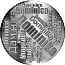 Náhled Reverzní strany - Česká jména - Dominika - velká stříbrná medaile 1 Oz