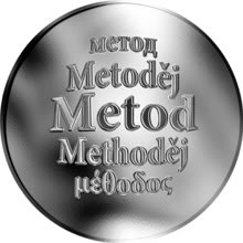 Náhled Reverzní strany - Slovenská jména - Metod - velká stříbrná medaile 1 Oz