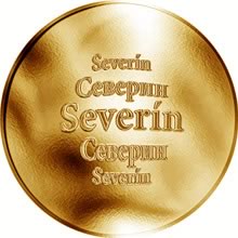 Náhled Reverzní strany - Slovenská jména - Severín - velká zlatá medaile 1 Oz