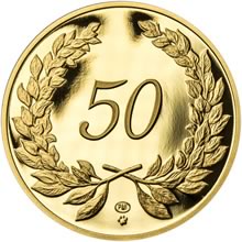 Náhled Averzní strany - Medaile k životnímu výročí 10 let - 1 Oz zlato Proof