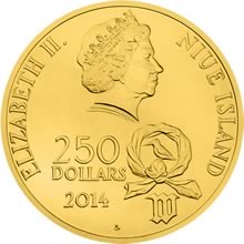 Náhled Reverzní strany - Zlatá investiční mince - 250 NZD- 100 dukát Václava IV.