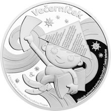 Náhled Averzní strany - Stříbrná mince 2 NZD Večerníček proof