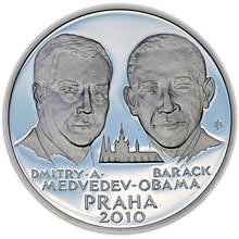Náhled Averzní strany - Summit Obama Medveděv, PRAHA 2010 - stříbro