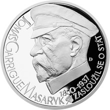 Náhled Averzní strany - Stříbrná medaile Českoslovenští prezidenti - T. G. Masaryk