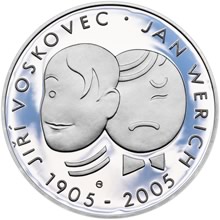 Náhled Reverzní strany - 200 Kč 2005 100. výročí narození Jana Wericha  b.k.