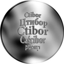 Náhled Reverzní strany - Česká jména - Ctibor - velká stříbrná medaile 1 Oz