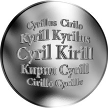 Náhled Reverzní strany - Slovenská jména - Cyril - stříbrná medaile