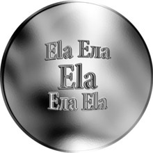 Náhled Reverzní strany - Slovenská jména - Ela - velká stříbrná medaile 1 Oz
