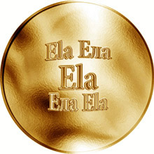 Náhled Reverzní strany - Slovenská jména - Ela - zlatá medaile
