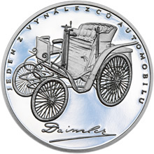 Náhled Reverzní strany - Gottlieb Daimler - 180. výročí narození stříbro patina