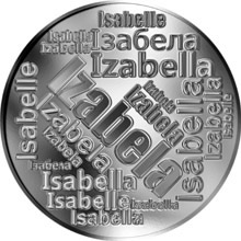 Náhled Reverzní strany - Česká jména - Izabela - velká stříbrná medaile 1 Oz