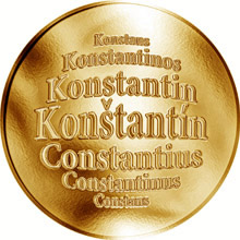 Náhled Reverzní strany - Slovenská jména - Konštantín - zlatá medaile