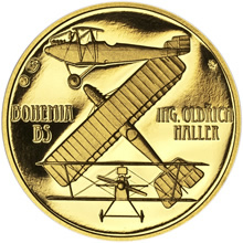 Náhled Reverzní strany - Letadlo Bohemia - 1/2 Oz zlato b.k.