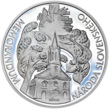 Náhled Reverzní strany - Výročie Memoranda národa slovenského - 28 mm stříbro b.k.