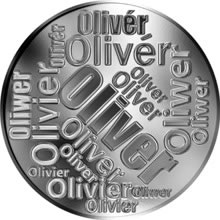 Náhled Reverzní strany - Česká jména - Oliver - velká stříbrná medaile 1 Oz