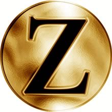 Náhled Averzní strany - Slovenská jména - Zoltán - velká zlatá medaile 1 Oz