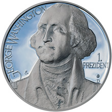 Náhled Averzní strany - Stříbrná medaile George Washington