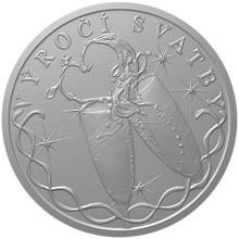 Náhled Averzní strany - Medaile K výročí svatby s personifikací text proof