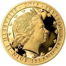 Náhled Reverzní strany - Zlatá mince 5 NZD Bitva o Iwo Jimu proof