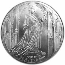 Náhled Averzní strany - Platinová investiční medaile - Chrám sv. Víta