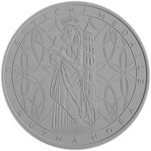 Náhled Reverzní strany - Platinová investiční medaile – Chrám sv. Barbory