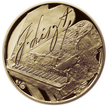 Náhled Reverzní strany - Franz Liszt - 200 let od narození - zlato 1/2 Oz