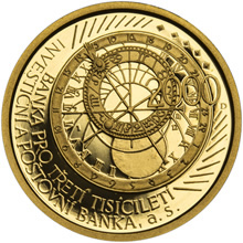 Náhled Reverzní strany - Zlatá pamětní medaile IPB, a.s.
