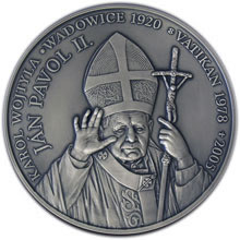 Náhled Averzní strany - Medaila Ag Pápež Karol Wojtyla