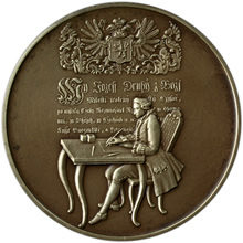 Náhled Reverzní strany - Mosazná medaile Josef II.