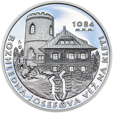 Náhled Averzní strany - Stříbrná medaile Rozhledna Josefova věž na Kleti