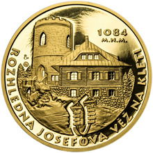 Náhled Averzní strany - Zlatá 1 Oz medaile Rozhledna Josefova věž na Kleti
