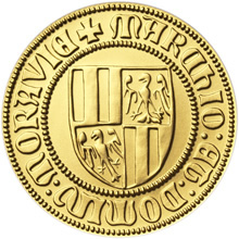 Náhled Reverzní strany - Repliky historických mincí - Dukát Markraběte Jošta