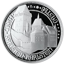 Náhled Reverzní strany - Sada tří stříbrných uncových medailí Doba Karla IV. proof
