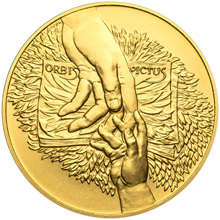 Náhled Reverzní strany - Zlatá investiční medaile - motiv z bankovky 200 Kč J. A. Komenský - 1 Kg